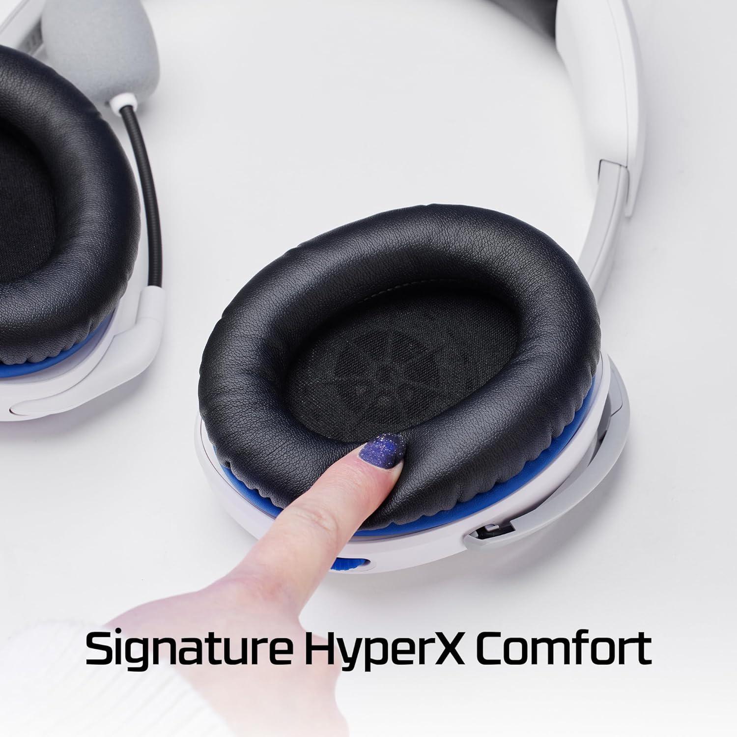 Навушники HyperX Cloud Stinger 2 з мікрофоном для PS4/PS5 mini-jack Білий/Синій 2 м (619125) - фото 2