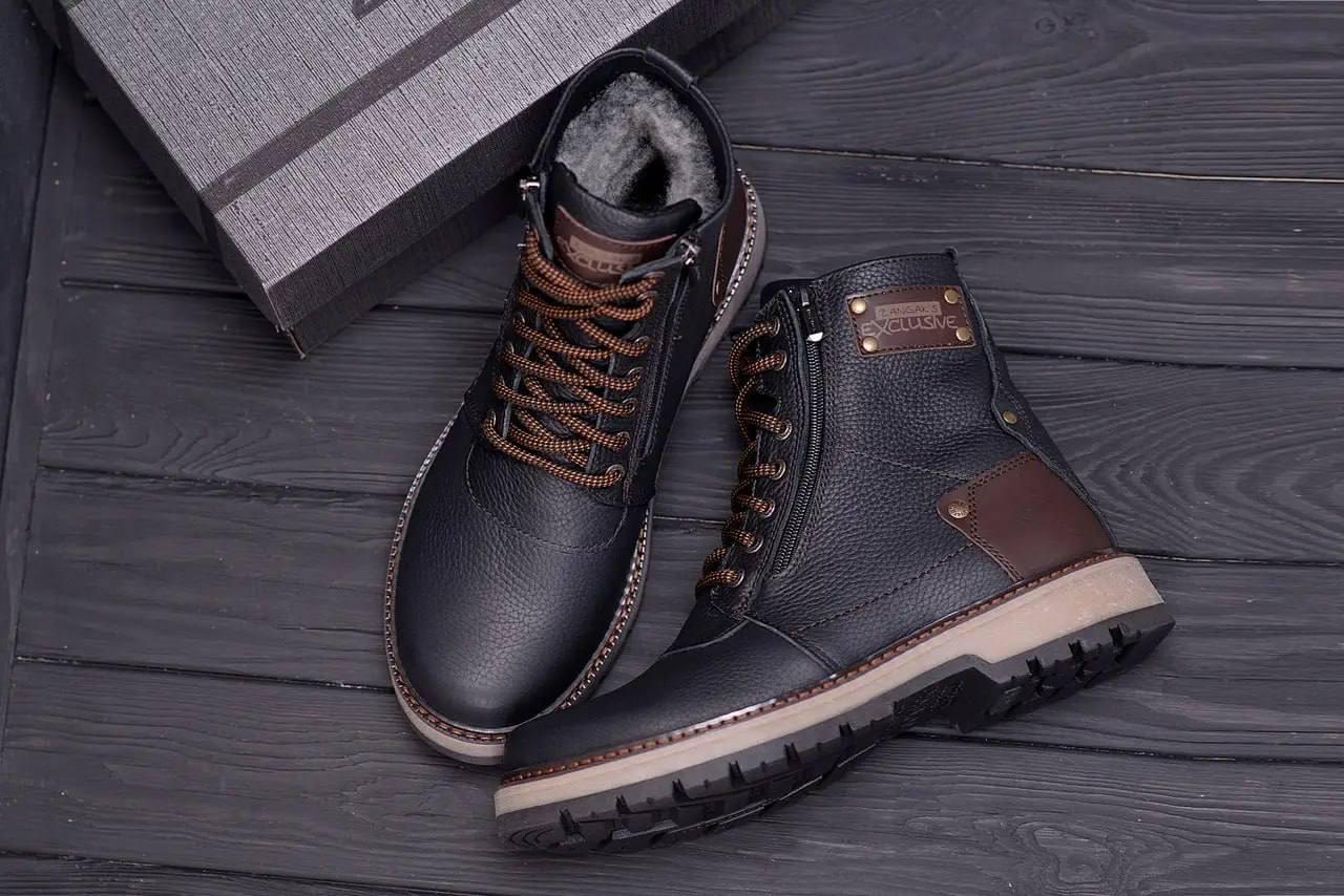 Сапоги зимние мужские кожаные ZG Flotar Military р. 40 26 см Черный (28542349) - фото 10