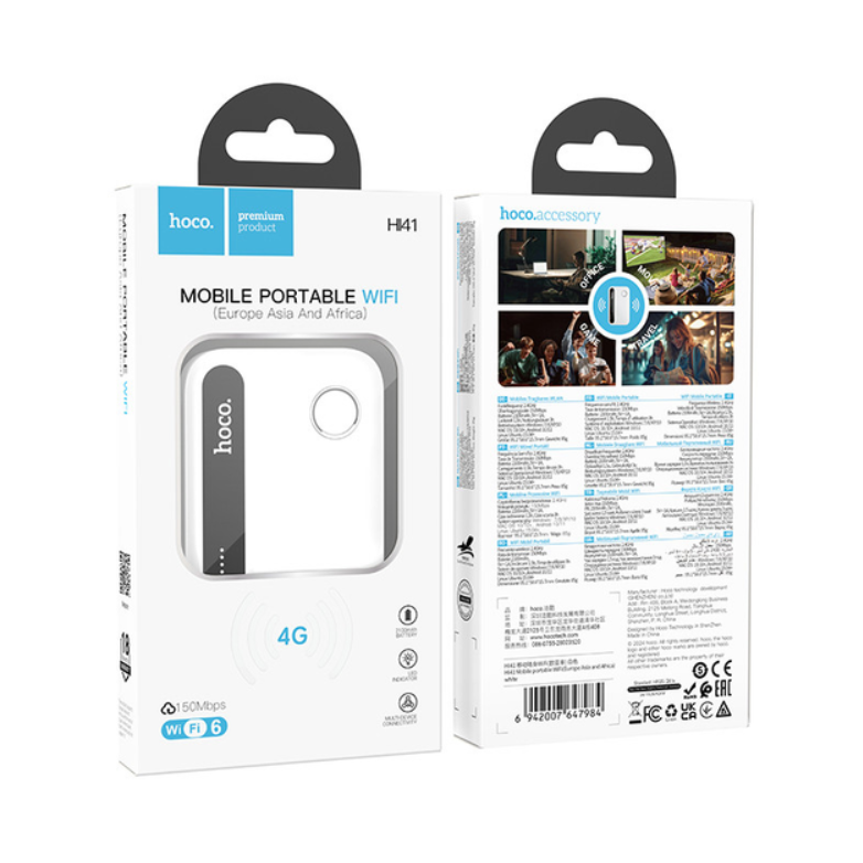 Модем портативний WiFi роутер 4G HOCO HI41 150Mbps 2100mAh - фото 5 Модем портативний WiFi роутер 4G HOCO HI41 150Mbps 2100mAh - фото 5