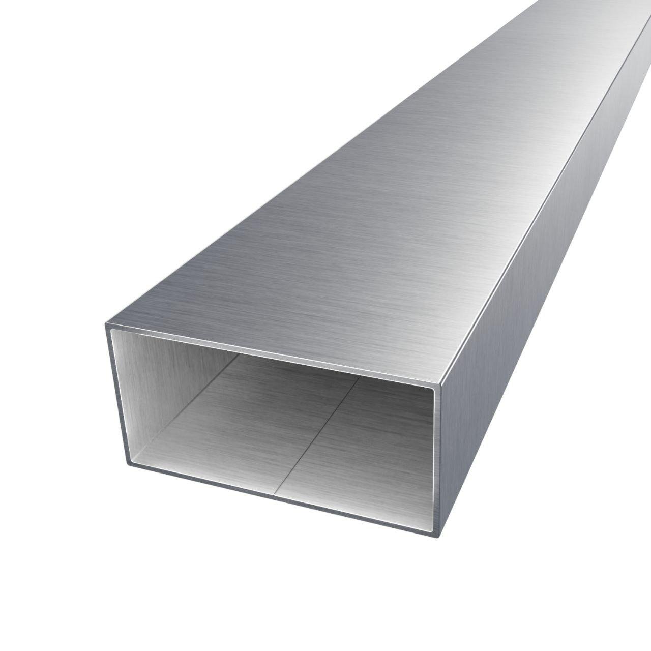 Труба профильная нержавеющая 80х40 толщина 1,5 мм G600 полированная прямоугольная пищевая AISI 304 1 м (2787236742/К1953)