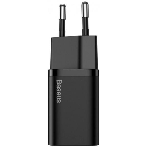 Зарядное устройство Baseus Super Si Quick Charger 1C 25W Sets With Type-C to Type-C Cable 3A Black (TZCCSUP-L01) - фото 2