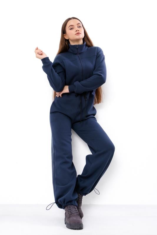 Комбінезон теплий для жінок на блискавці з коміром-стійкою та шнурком на талії Носи Своє р. 42/44 Темно-синій (8443-025) Комбінезон теплий для жінок на блискавці з коміром-стійкою та шнурком на талії Носи Своє р. 42/44 Темно-синій (8443-025)