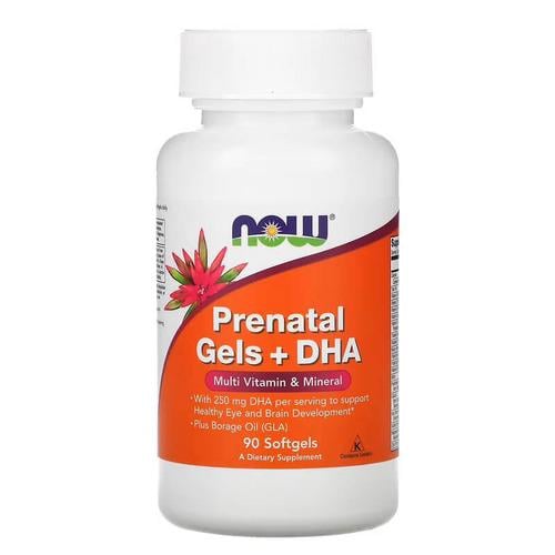 Витамины для беременных NOW Prenatal Gels+DHA 90 жидких капс. (NOW-03809)