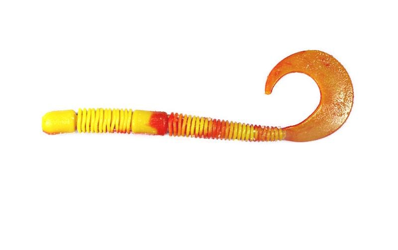 Силіконовий хробак Fox Crawler №026 їстівний 10 см 6 шт. Red/Yellow (5891)