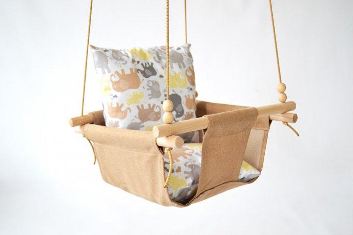 Дитяча гойдалка Infancy Слоники Бежевий (10142296) - фото 2 Дитяча гойдалка Infancy Слоники Бежевий (10142296) - фото 2