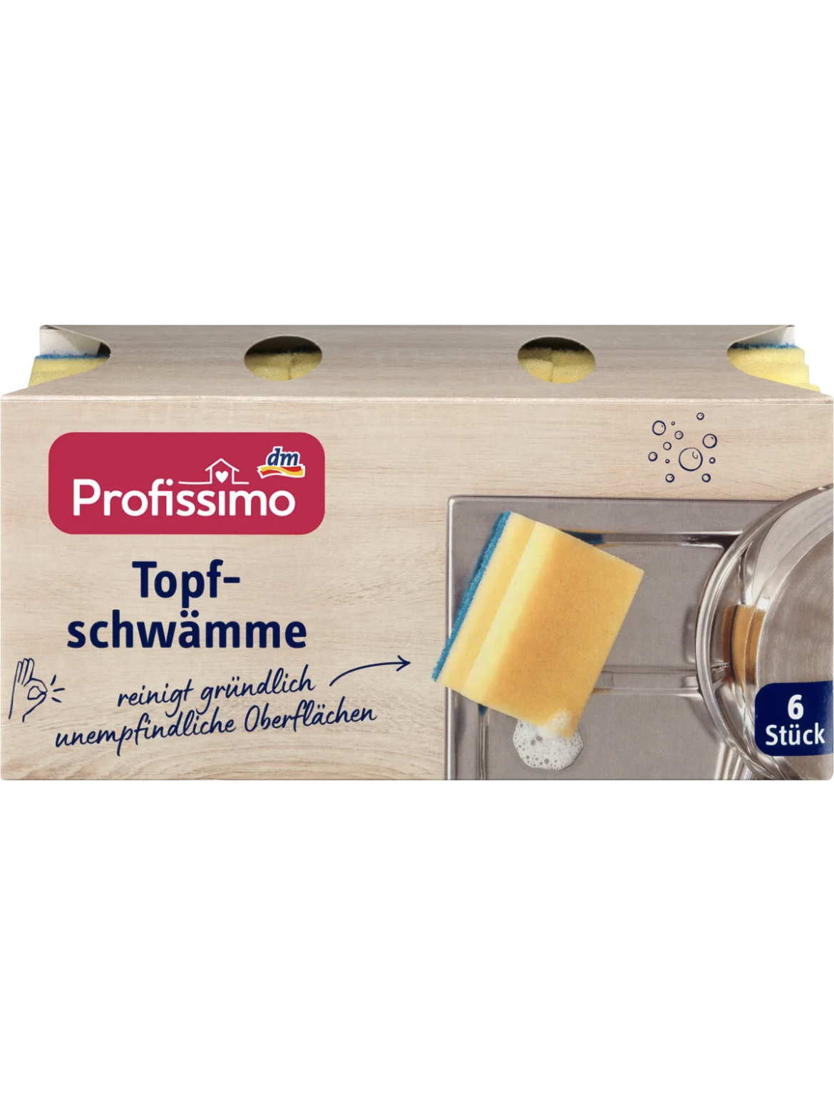 Набір губок кухонних Profissimo Topf-schwämme 6 шт.