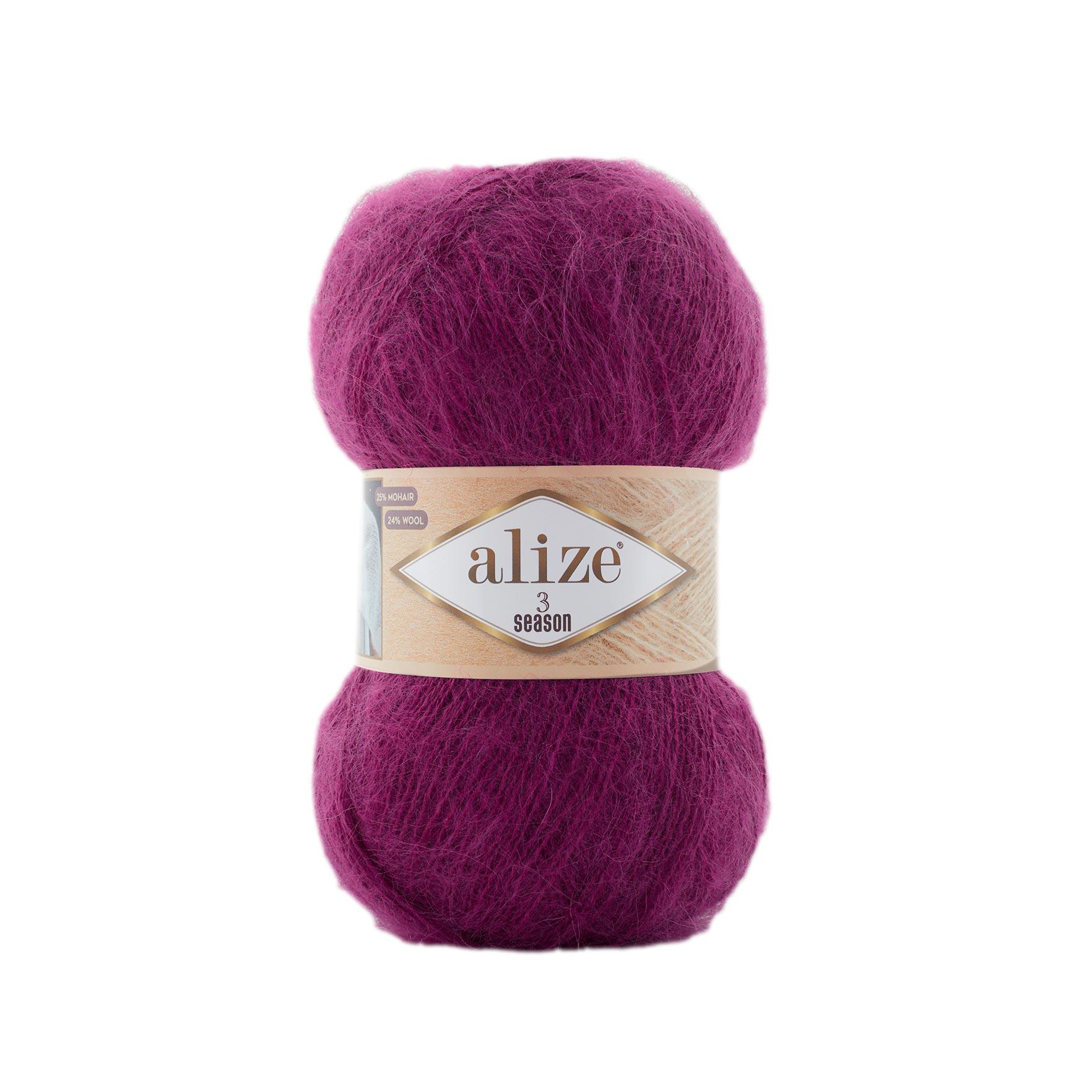 Пряжа Alize 3 season 209 фуксия (3979)