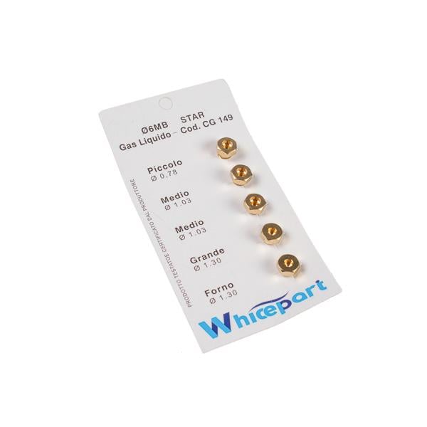 Набір форсунок пальника Whicepart COD.CG149 5 шт. для газової плити (00000037450)