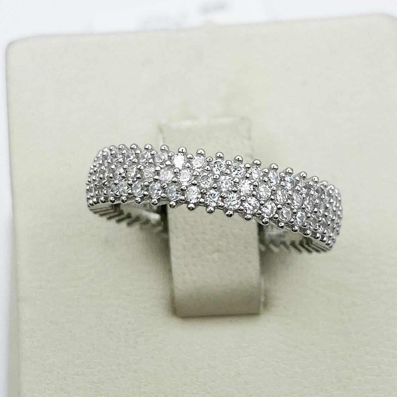 Кольцо серебряное Дорожка с кубическим цирконием р. 17,5 3,19 г (1930147541)