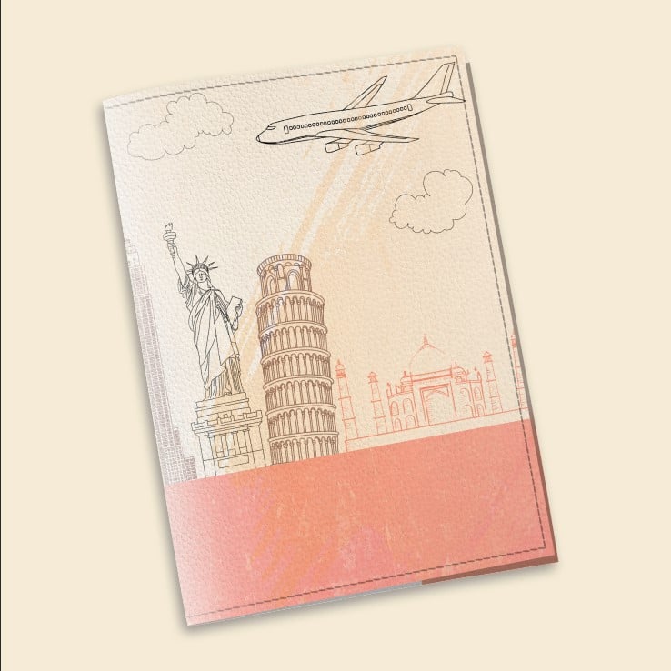 Обложка на паспорт The cover Travel 9,6х13,3 см (913133)