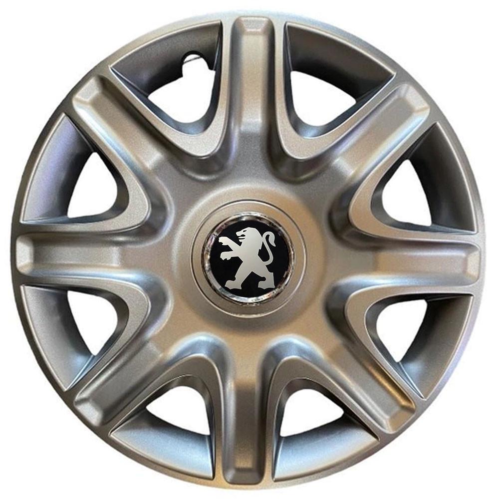 Колпаки автомобильные модельные SJS 332 с логотипом Peugeot R15 4 шт. Серебрянный Колпаки автомобильные модельные SJS 332 с логотипом Peugeot R15 4 шт. Серебрянный