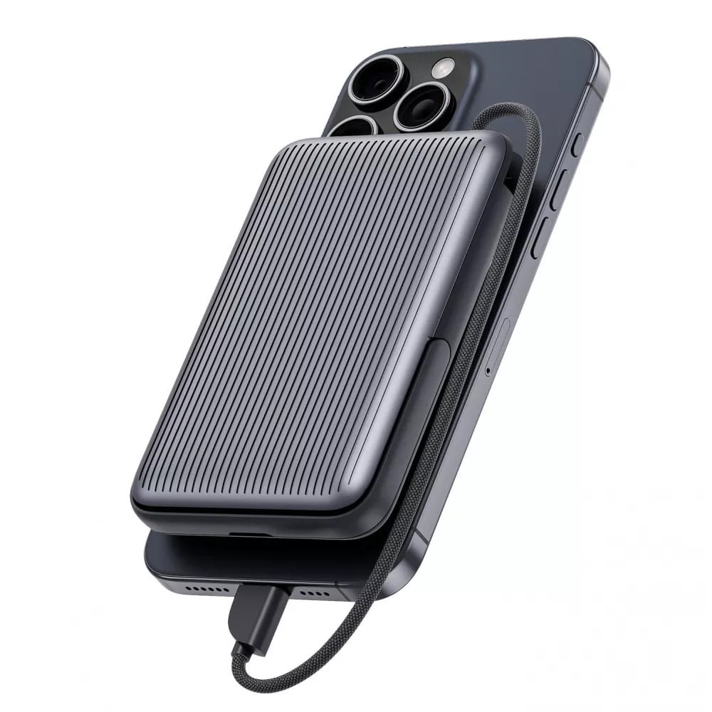 Повербанк Proove Moon Rock 2in1 22,5 Вт 10000 mAh Type-C з бездротовою зарядкою Сірий (27316733) - фото 2