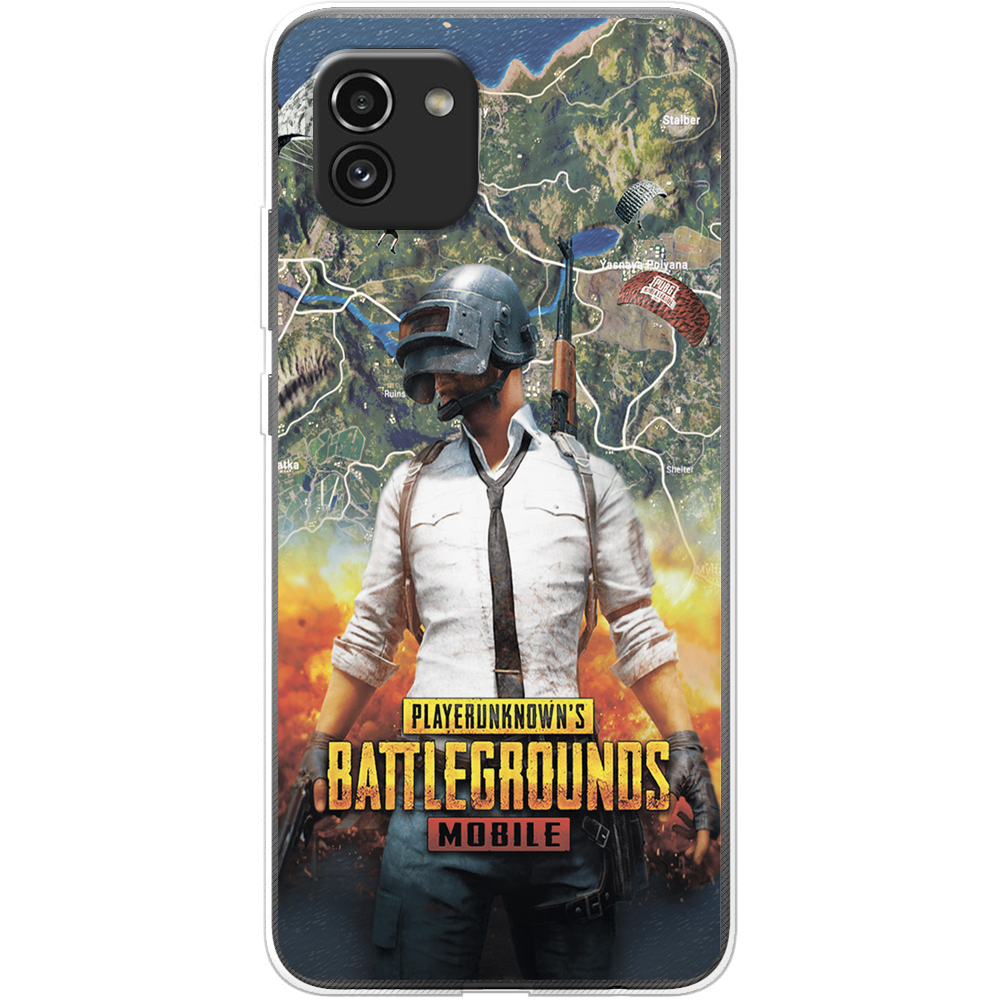 Чехол BoxFace Samsung Galaxy A03 (A035) PUBG Mobile Прозрачный силикон (44031-up2309-44031)