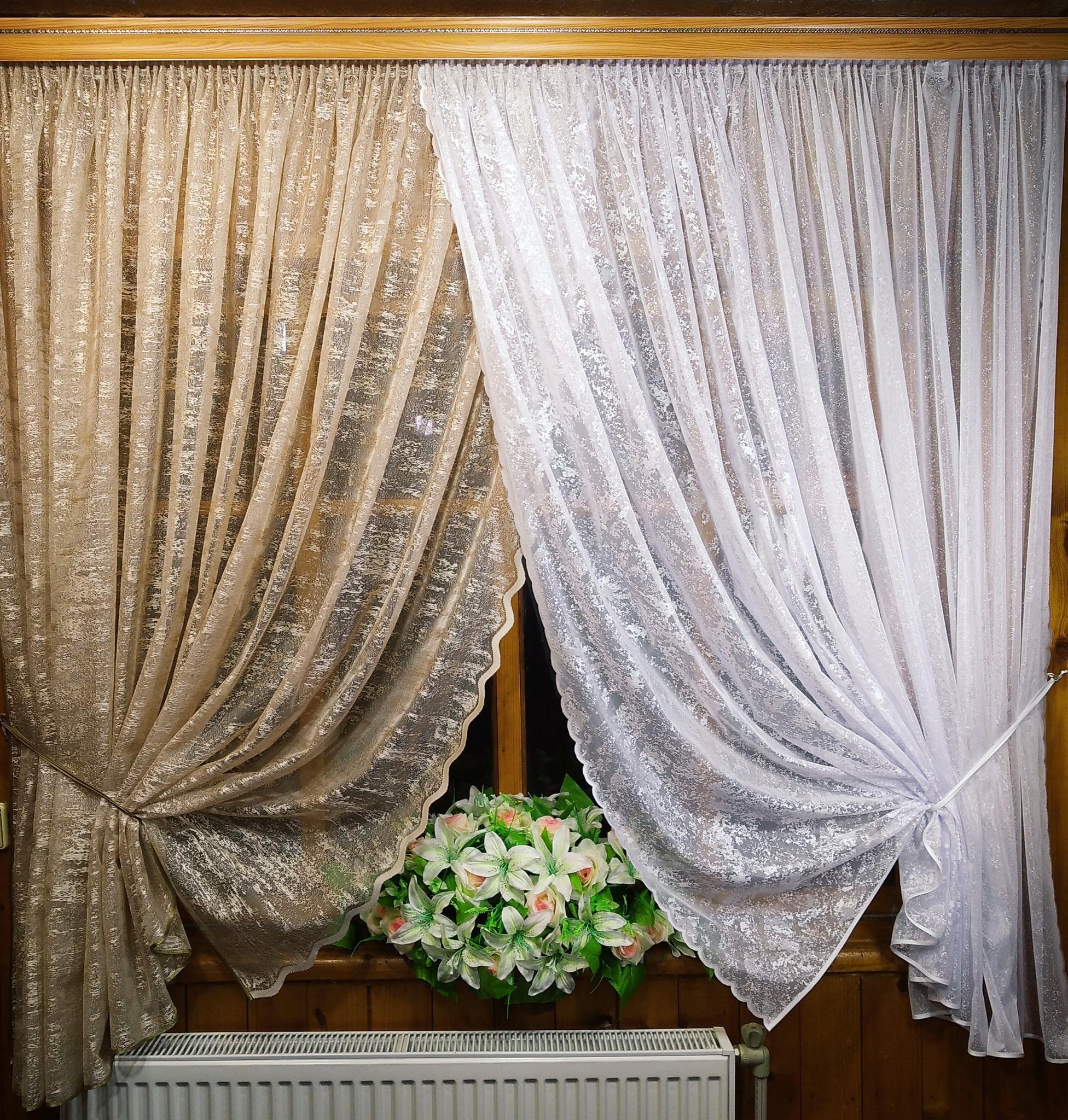 Занавеска кухонная короткая готовая Полина Мрамор бежевый/Мрамор молочный (1287041135) - фото 3 Занавеска кухонная короткая готовая Полина Мрамор бежевый/Мрамор молочный (1287041135) - фото 3