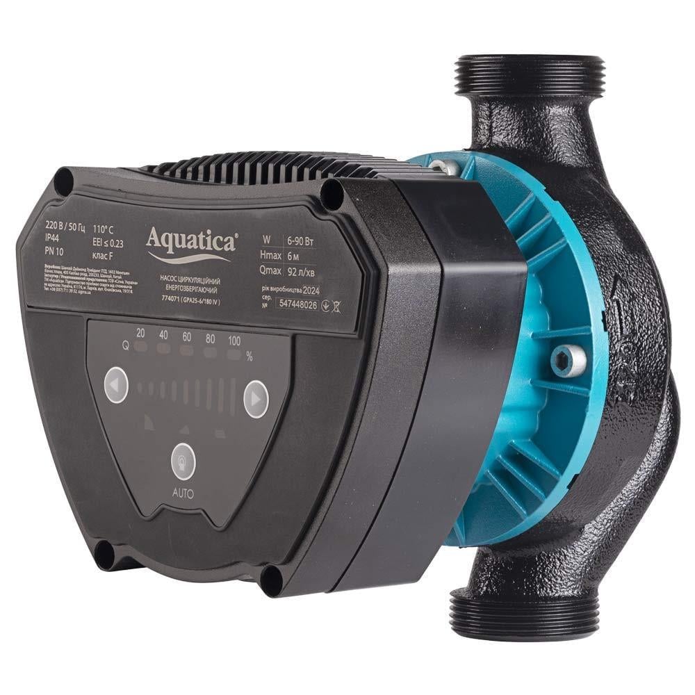 Насос циркуляционный Aquatica 6-90 90 Вт H 6 м Q 92 л/мин. электронный (AKD58804)