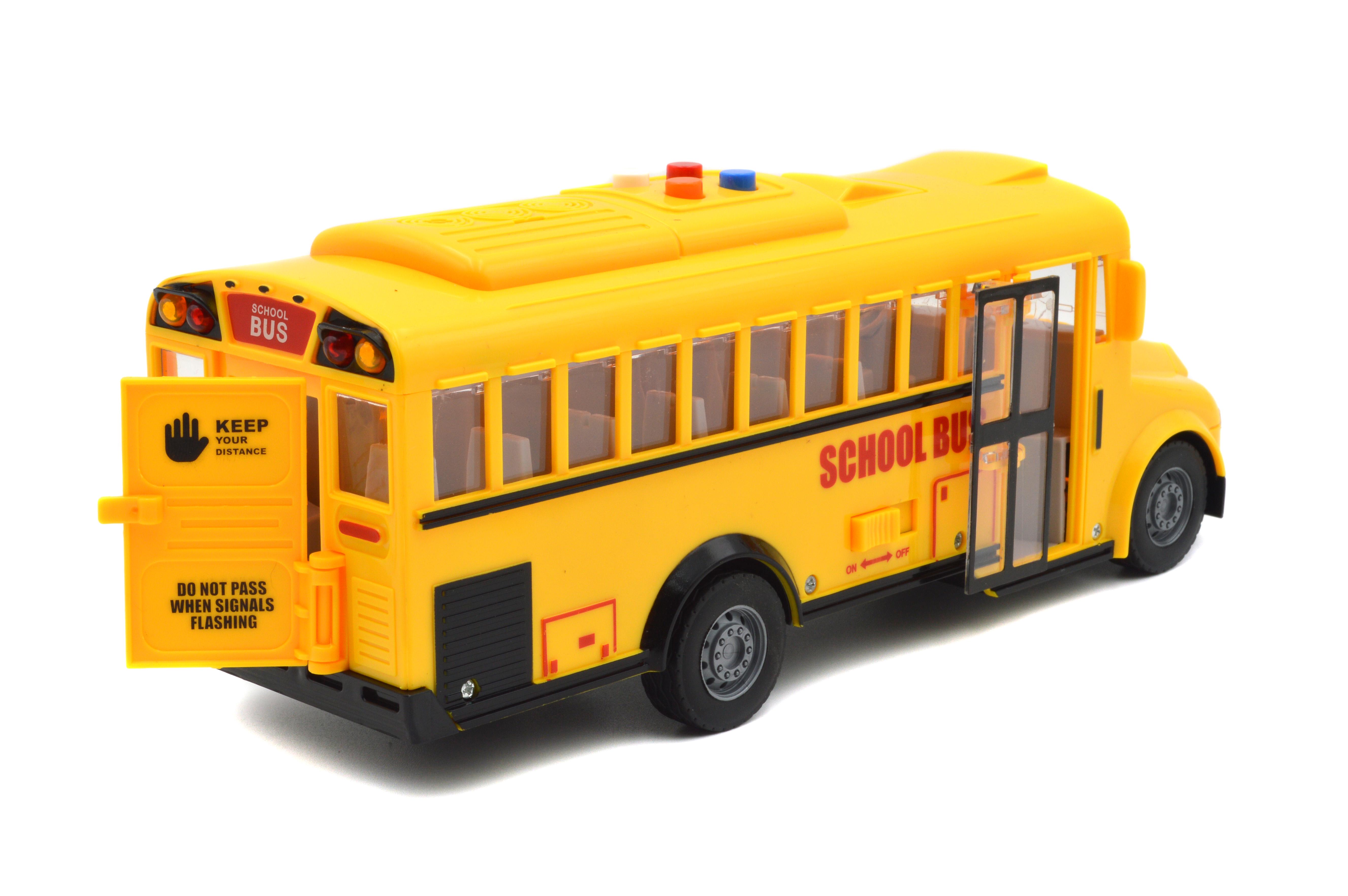 Автобус игрушечный JS125 школьный инерция звук свет открываются двери - фото 4 Автобус игрушечный JS125 школьный инерция звук свет открываются двери - фото 4