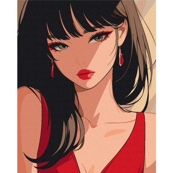 Картина за номерами BrushMe Загадкова красуня BS54074 полотно на підрамнику 40x50 см (2275870193)