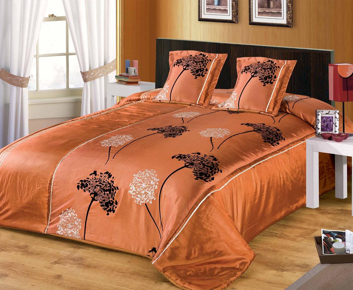 Покрывало шелковое Zastell 7016 оранжевое 240х260 см