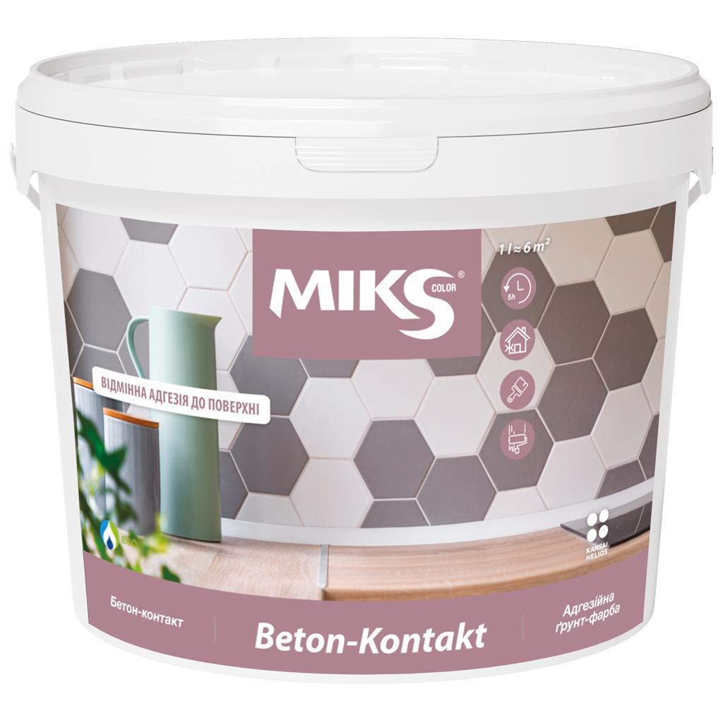 Грунт-фарба адгезійна MIKS Color Бетон-контакт 5 л (2493675679)