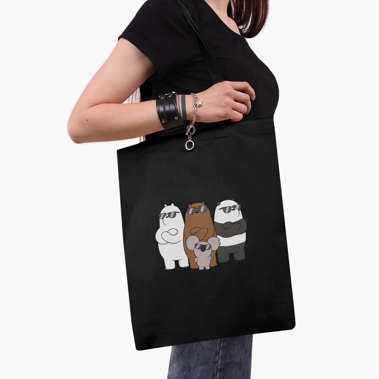 Эко сумка шоппер We Bare Bears 41x35 см Черный (9227-2892-BKZ)