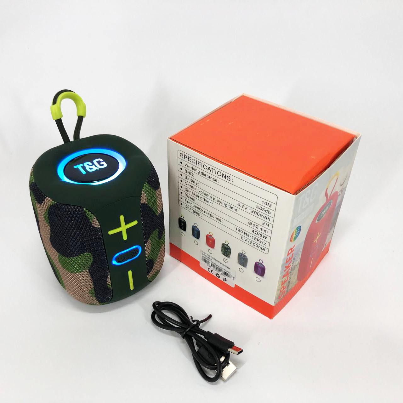 Портативна колонка Bluetooth TG658 8W з RGB підсвічуванням Камуфляж - фото 2 Портативна колонка Bluetooth TG658 8W з RGB підсвічуванням Камуфляж - фото 2