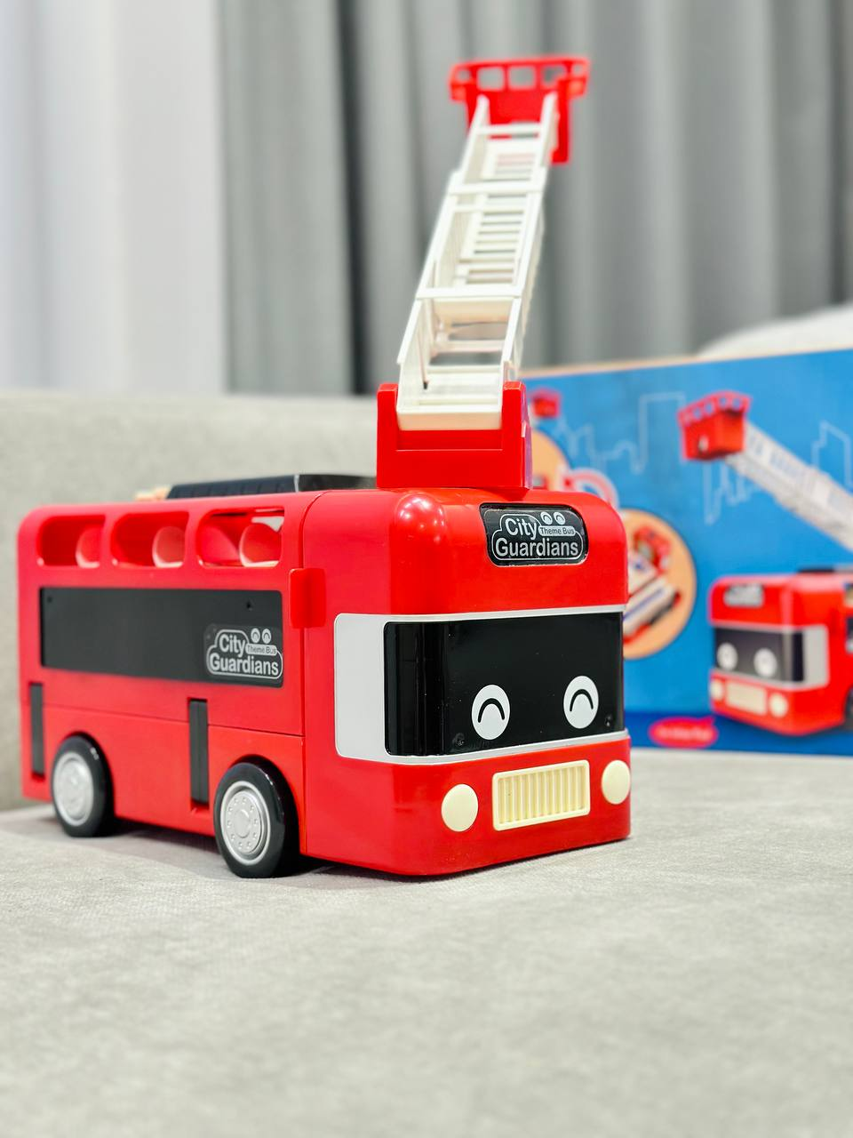 Іграшковий музичний автобус Fun Game з кермом трансформер 2в1 265-2 автотренажер Пожежна машина (2054641465) - фото 6