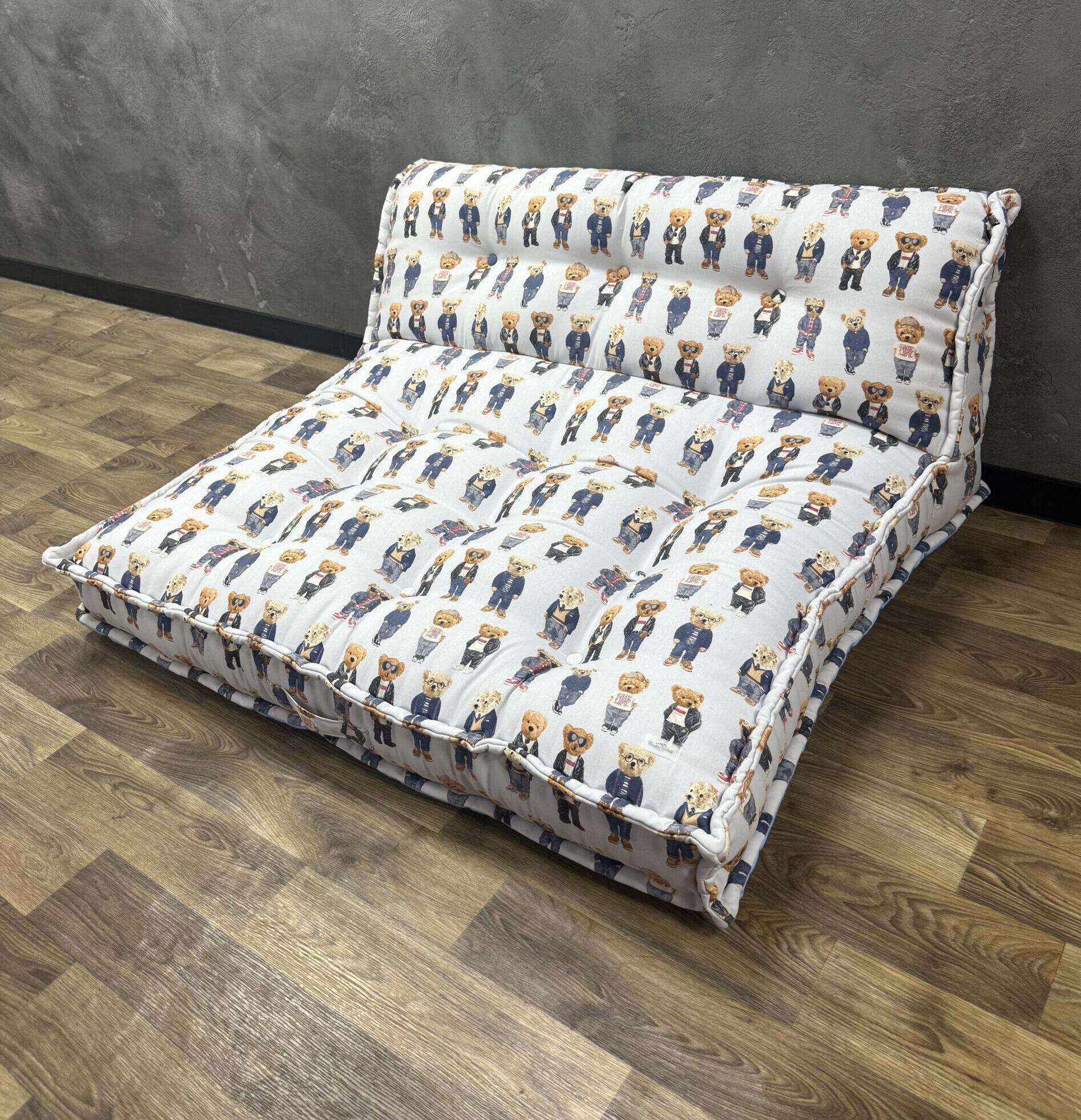 Французький безкаркасний матрац-крісло Comfort Home Teddy панама 100х100х50 см