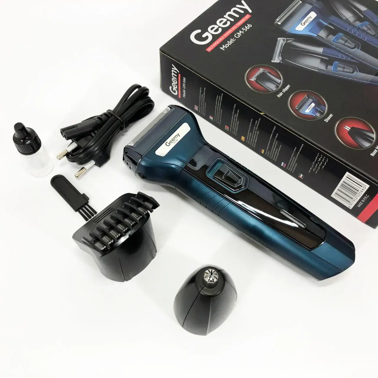 Триммер для стрижки волосся/носа/вух/брів Gemei GM-566 3в1 (ML-04367)