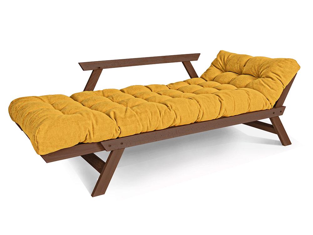 Диван-футон Woodman Allegro раскладной из натурального бука 800х830х2030 мм Орех/Желтый (421_4845) - фото 2 Диван-футон Woodman Allegro раскладной из натурального бука 800х830х2030 мм Орех/Желтый (421_4845) - фото 2