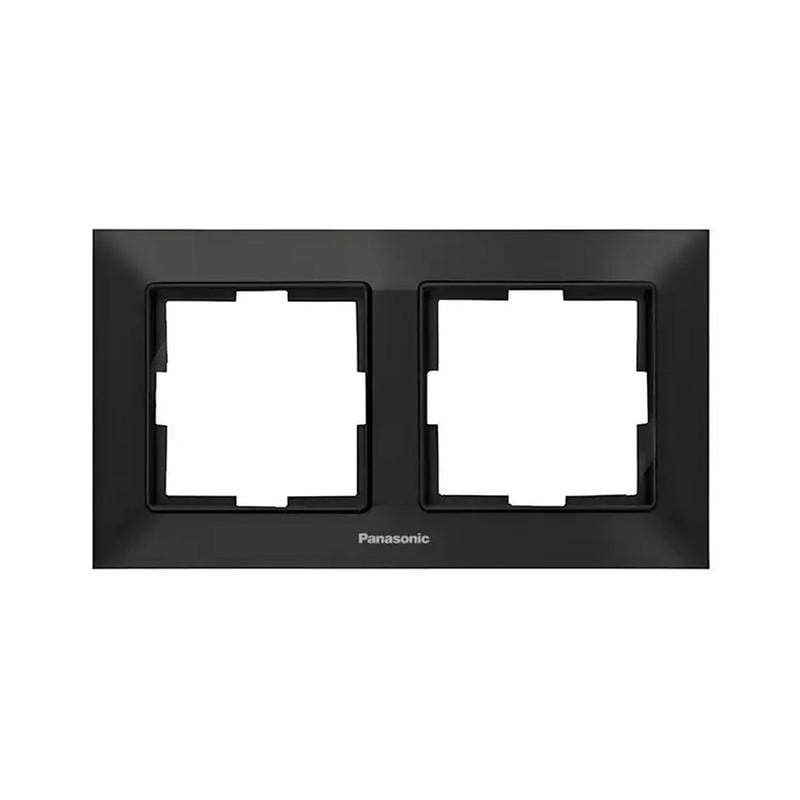 Рамка для розеток двухместная Panasonic Arkedia Slim ABS горизонтальная Черный (WNTF08022B UA1) Рамка для розеток двухместная Panasonic Arkedia Slim ABS горизонтальная Черный (WNTF08022B UA1)