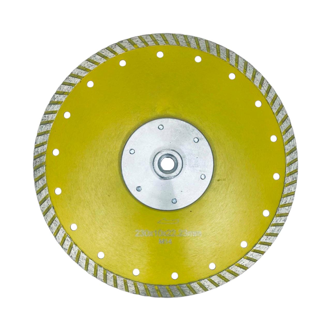 Диск алмазный отрезной 230х10 мм с фланцем М14 (RM-935)