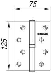 Петля съемная Fuaro 413-5 125x75x2,5 левая Бронзовый - фото 2