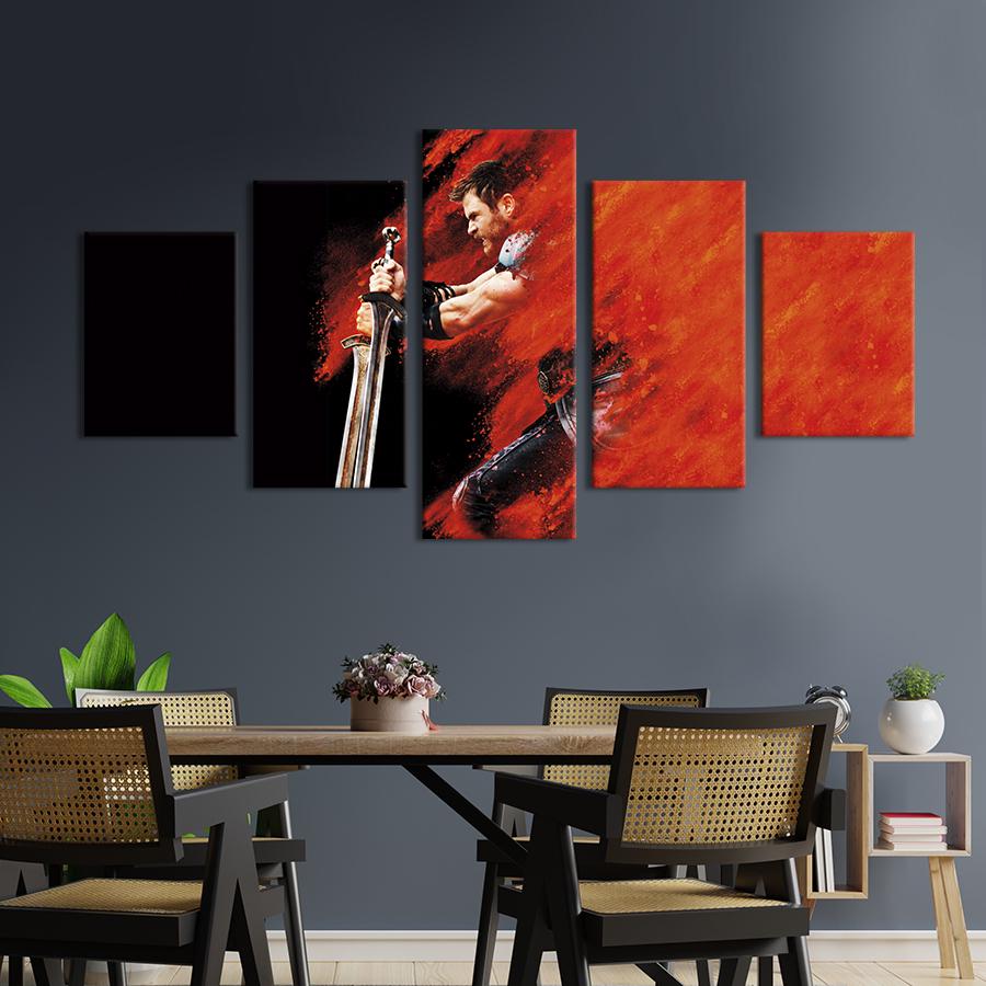 Картина на холсте Тор: Рагнарёк, киновселенная Марвел 187x94 см (1444-52)