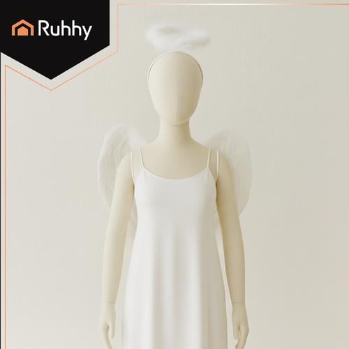 Крылья ангела Ruhhy 26479 с нимбом на голову для праздников и фотосессий 42х33 см Белый - фото 4 Крылья ангела Ruhhy 26479 с нимбом на голову для праздников и фотосессий 42х33 см Белый - фото 4