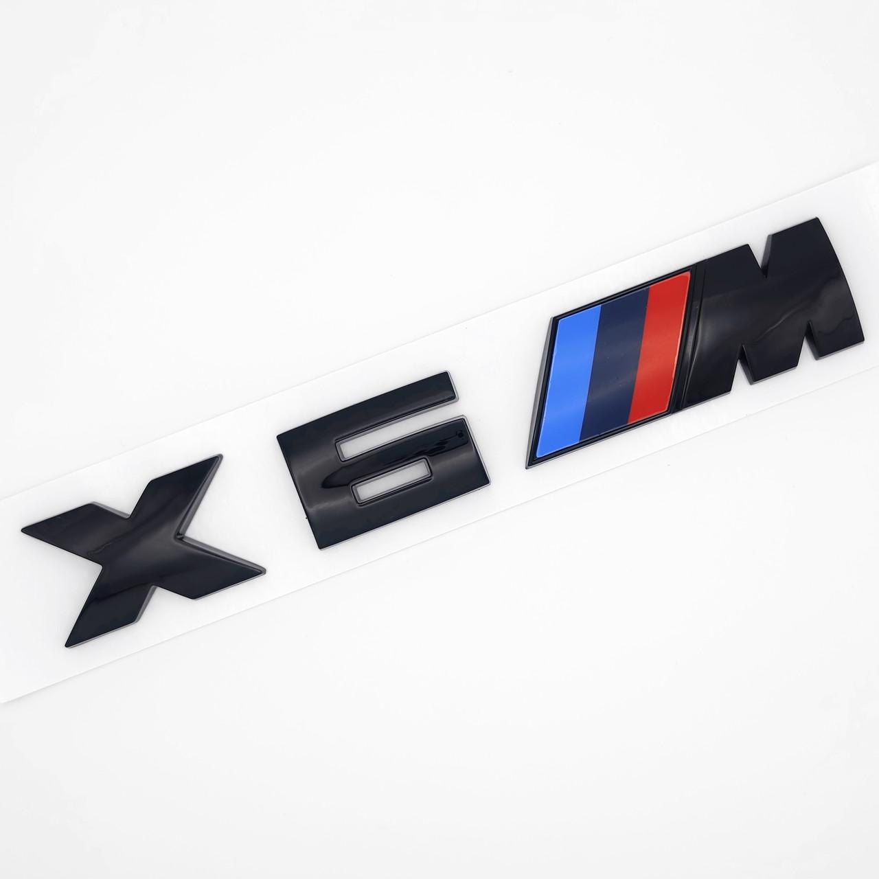Эмблема надпись X6 M BMW 17х2,7 см ABS Черный глянцевый (3038112349)