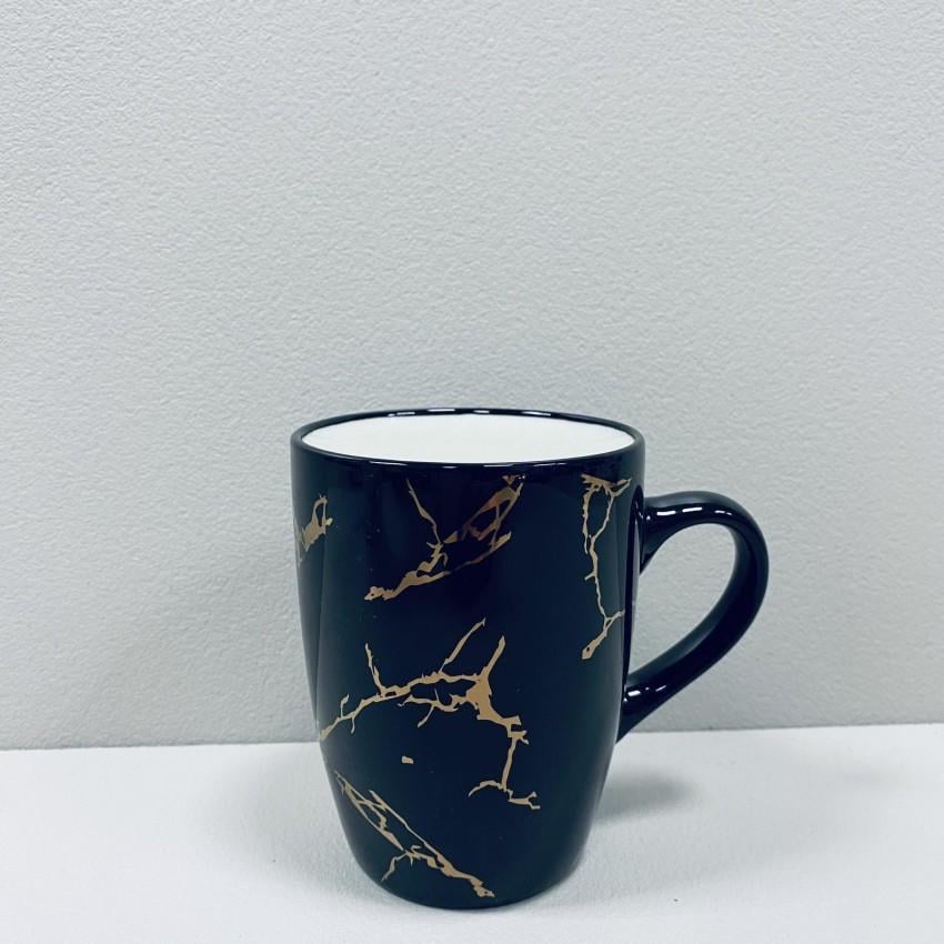 Чашка BonaDi 905-238 Marble фарфоровая 360 мл Black
