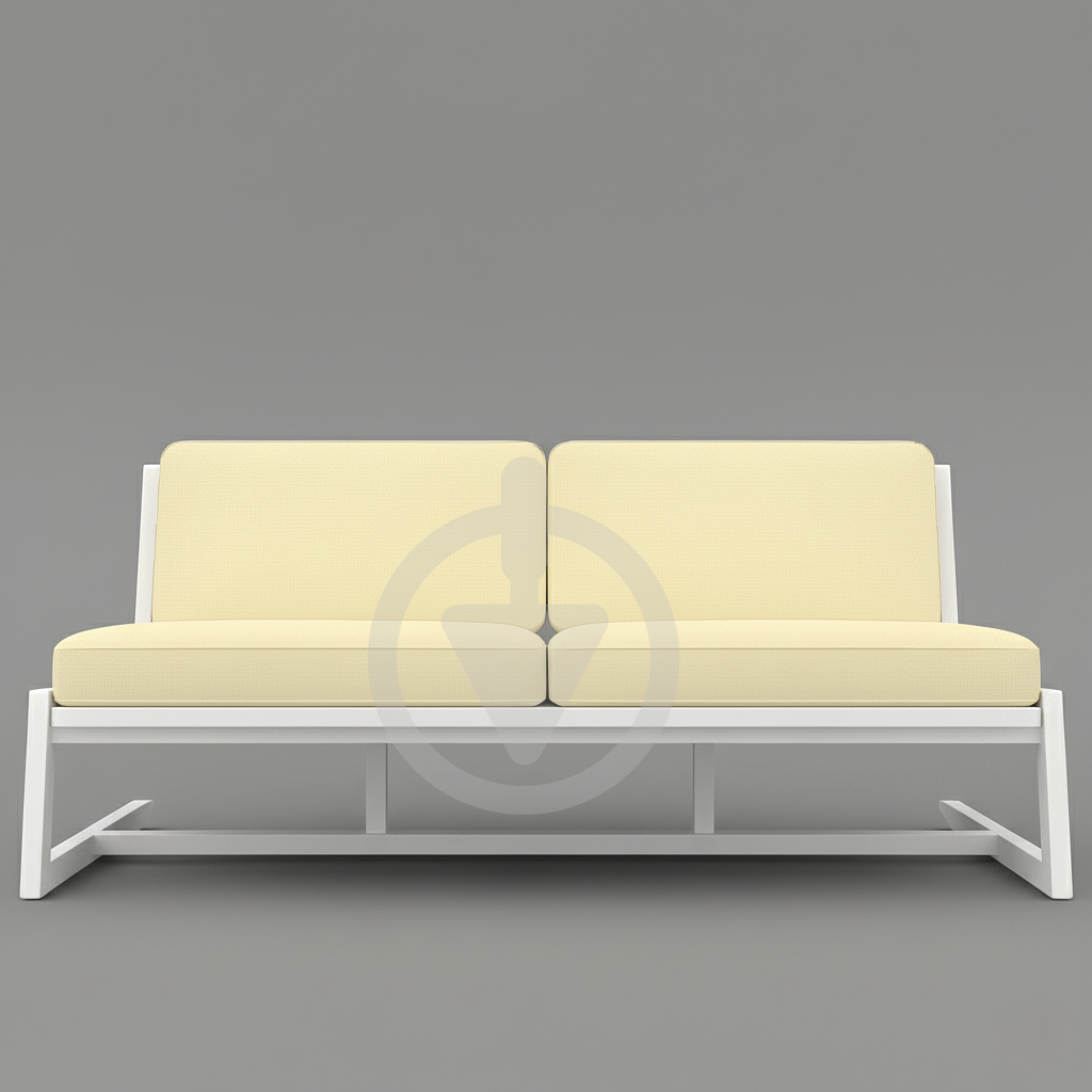 Диван металевий AVVS tech Атлас лофт велюр 126 см Бежевий/Білий (30222924) - фото 2 Диван металевий AVVS tech Атлас лофт велюр 126 см Бежевий/Білий (30222924) - фото 2