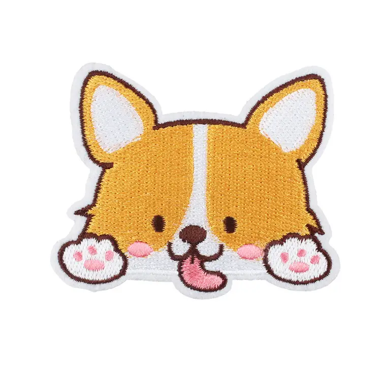 Термонаклейка на одежду для ремонта и декора Собачка корги Желтый (30763548)