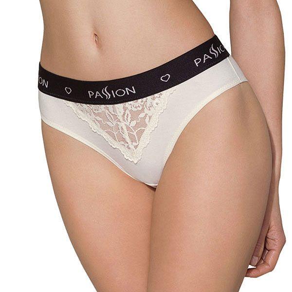 Женские трусики Passion PS001 Panties с широкой резинкой и кружевом M Бежевый Женские трусики Passion PS001 Panties с широкой резинкой и кружевом M Бежевый