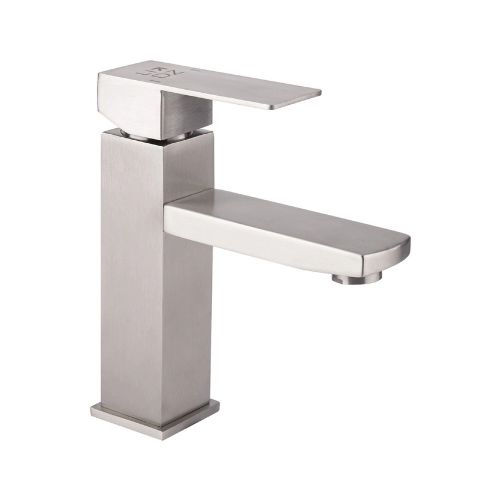 Змішувач для раковини Lidz Kubis 001F Nickel (34631)