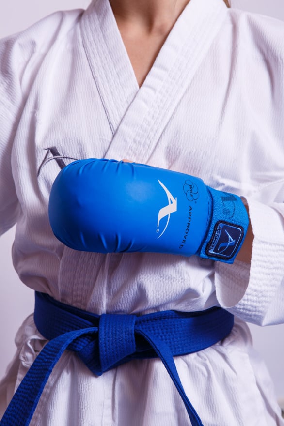 Перчатки для каратэ детские Araza S 5-8 лет Синий (AZ-2-0)