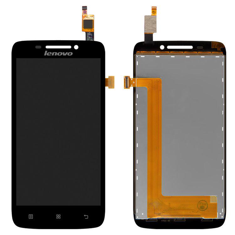 Дисплей для Lenovo S650 із сенсорним склом Чорний (00652000001580)