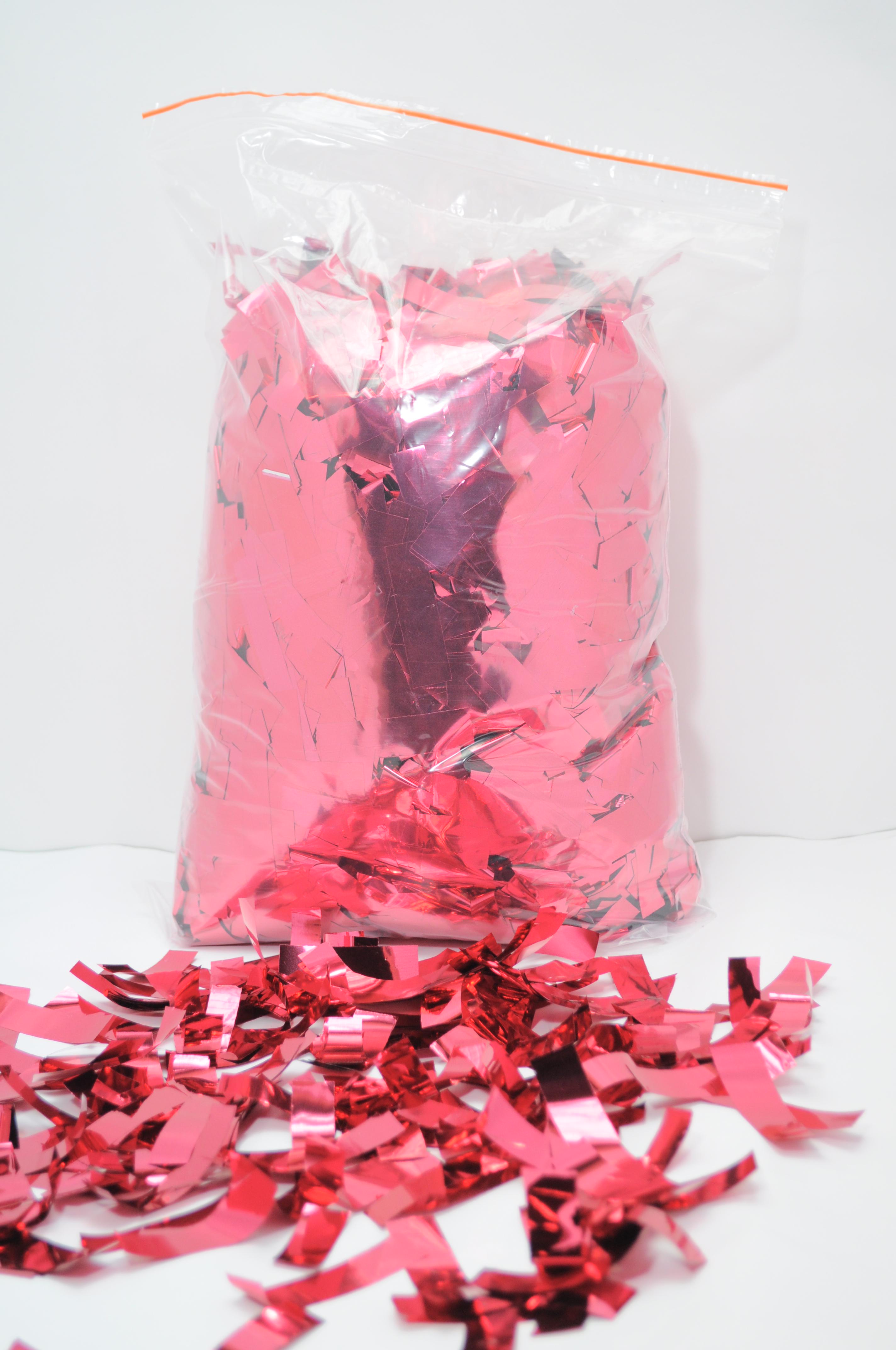 Конфетті метафан прямокутний фольгований 1 кг Червоний (ММ-9)