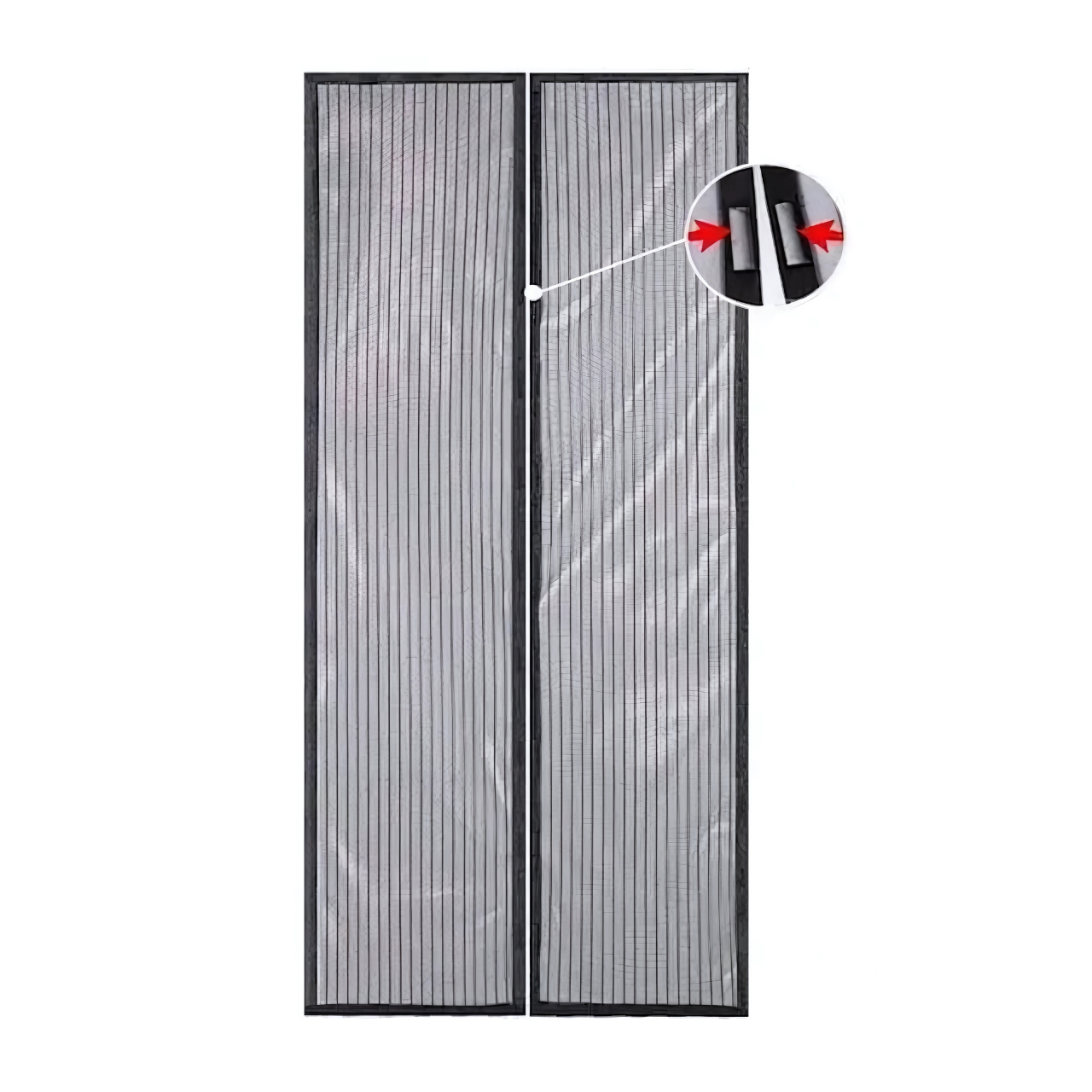 Штора антимоскітна Magic Mesh на магнітах для дверей 210х100 см Чорний (7399689941) - фото 3