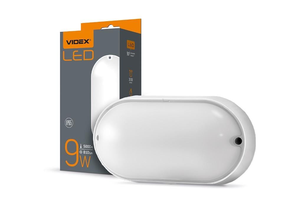 LED-светильник овальный внешний Videx ART 9W 5000K IP65 (27568164)