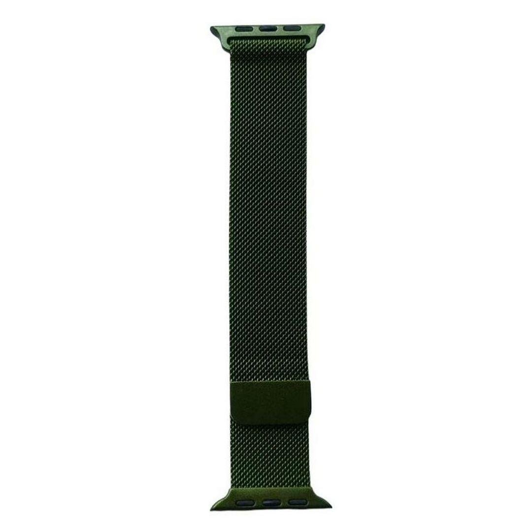 Ремешок металлический для Apple Watch Milanese Loop Band 42/44/45/49 мм Green (rmp gn)