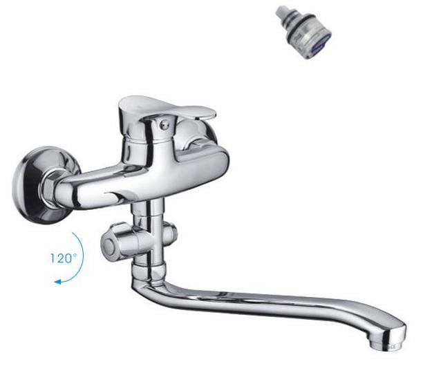 Смеситель для ванны Frap H14 F2114-B 1034144 однорычажный Хром (102290)