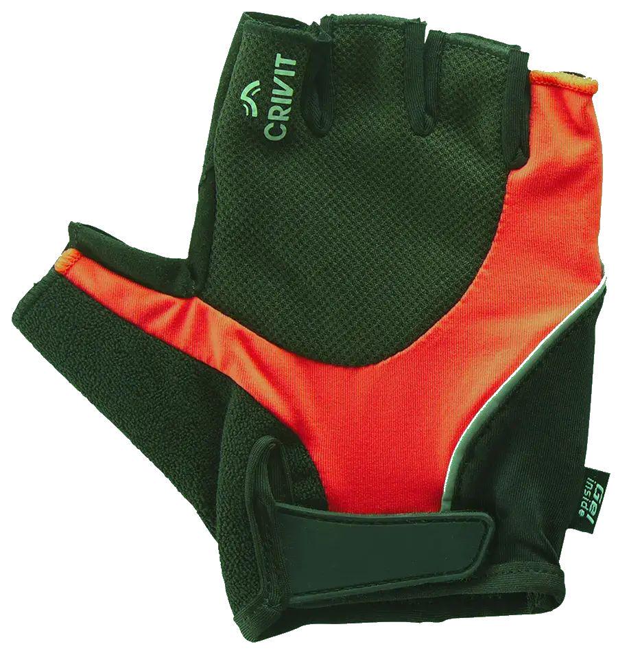 Рукавички жіночі Crivit велосипедні р. 7 Чорний/Помаранчевий (IAN409049 orange)