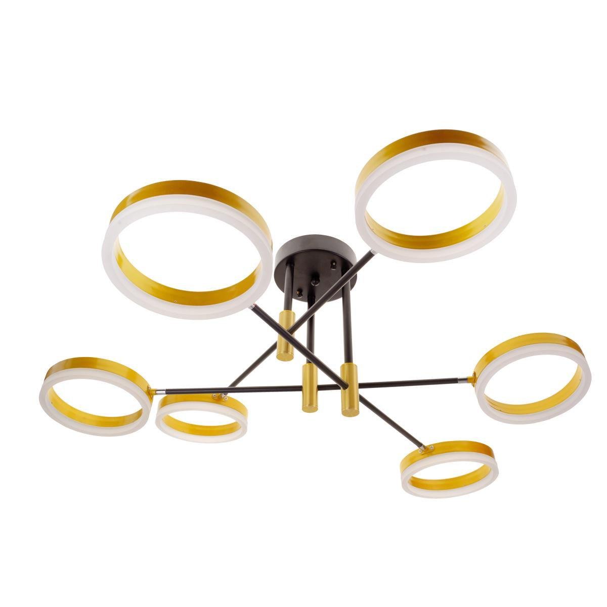 Светильник потолочный подвесной Brille BR-01 630C/6 LED 72 W WW NW CW BK/G