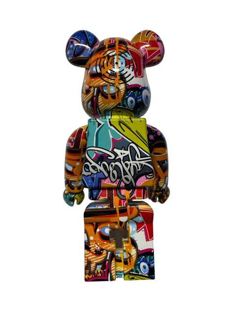 Ночник Bearbrick медведь для интерьера с колонкой Графитовый